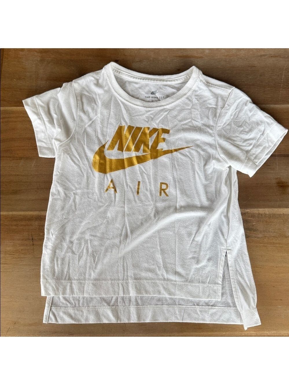 Nike Air T-Shirt White Gold Logo